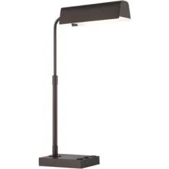 360 Lighting Harris 25 1/2" High Pharmacy Modern Desk Lamp USB Port AC Power Outlet Brown Bronze Finish Metal Single Home Office Living Room Charging -360 Lighting GUEST 39d472ce cfda 4b07 a3c9 418a1ecf6cae
