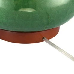 360 Lighting Andi 25" High Mid Century Modern Table Lamp Green Ceramic Wood Single White Shade Living Room Bedroom Bedside Nightstand Colors May Vary -360 Lighting GUEST 3ac5bcc7 36e1 4c06 bd65 af3d80a2e174