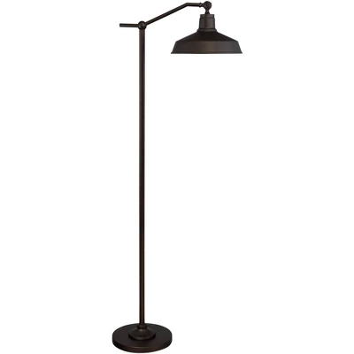 360 Lighting Kayne Farmhouse Rustic 61" Tall Standing Floor Lamps Set Of 2 Lights Downbridge Task Adjustable Foot Switch Brown Satin Bronze Finish 6 360 Lighting Kayne Farmhouse Rustic 61" Tall Standing Floor Lamps Set Of 2 Lights Downbridge Task Adjustable Foot Switch Brown Satin Bronze Finish - Image 4