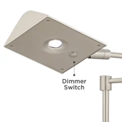 360 Lighting Zema Traditional Pharmacy Floor Lamp 49 1/2" Tall Brushed Nickel LED Adjustable Swing Arm For Living Room Reading Bedroom Offic -360 Lighting GUEST 3cd94a53 f1f4 4632 9ae6 a2ef5ef64532