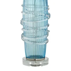360 Lighting Artic 28 1/2" Tall Modern Coastal End Table Lamp Handcrafted Blue Sea Art Glass Single White Shade Living Room Bedroom (Colors May Vary) -360 Lighting GUEST 3d9ed58d a0d7 4df3 aee0 c751ee6599e9