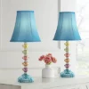 360 Lighting Bohemian 21" High Small Modern Accent Table Lamps Set Of 2 Multi-Color Stacked Glass Blue Shade Living Room Bedroom Bedside Nightstand 2 360 Lighting Bohemian 21" High Small Modern Accent Table Lamps Set Of 2 Multi-Color Stacked Glass Blue Shade Living Room Bedroom Bedside Nightstand -360 Lighting GUEST 3dc5c004 c9aa 4b14 bccc b119f5805c97