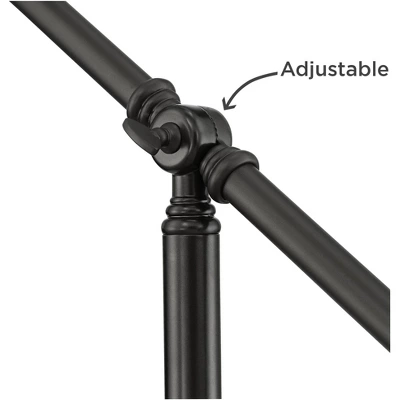 360 Lighting Traditional Pharmacy Floor Lamp With USB Charging Port 55" Tall Dark Bronze Dome Shade Adjustable Arm Living Room Reading 7 360 Lighting Traditional Pharmacy Floor Lamp With USB Charging Port 55" Tall Dark Bronze Dome Shade Adjustable Arm Living Room Reading - Image 5