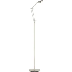 360 Lighting Modern Floor Lamp LED 50" Tall Satin Nickel White Acrylic Diffuser Adjustable For Living Room Reading Bedroom Office -360 Lighting GUEST 3f000f4a 404a 4f0c a286 597d084ebadc