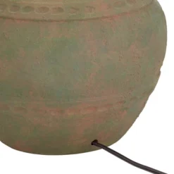 360 Lighting Eliza 25 1/2" High Jar Rustic Traditional Table Lamp Musk Green Finish Single Cream Shade Living Room Bedroom Bedside Nightstand House -360 Lighting GUEST 43128b65 ce88 4607 af62 a673499c26f4