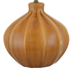 360 Lighting Gordy 21" High Small Mid Century Modern Country Cottage Accent Table Lamp Spice Brown Finish Ceramic Single Living Room Bedroom -360 Lighting GUEST 434374a5 523d 4a0e 8e00 64f8bb6b3623