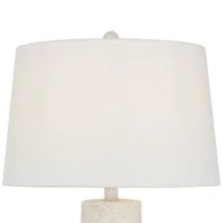 360 Lighting Jaime 27 1/2" Tall Modern Coastal Table Lamps Set Of 2 Faux White Sandstone Finish White Shade Living Room Bedroom Bedside Nightstand -360 Lighting GUEST 439ee81e 625f 433f 9859 5782777a7a61