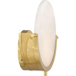 360 Lighting Barranco 9 1/2" Warm Gold And Alabaster LED Wall Sconce -360 Lighting GUEST 44225e43 f796 4760 b2a2 3cdd20b7aeb8