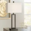 360 Lighting Aston 26" High Open Rectangle Modern Table Lamp Black Finish Metal Single Off-White Shade Living Room Bedroom Bedside Nightstand House -360 Lighting GUEST 443bb8ae 363c 4908 b5c2 a234ab868916