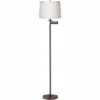 360 Lighting Modern Swing Arm Floor Lamp 60.5" Tall Bronze Off White Self Trim Fabric Drum Shade For Living Room Reading Bedroom Office -360 Lighting GUEST 46417666 eaf7 4e96 a8ff daffdd6bd20f