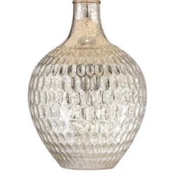 360 Lighting Waylon 28" Tall Modern Luxe Coastal End Table Lamps Set Of 2 Silver Mercury Glass Off-White Shade Living Room Bedroom Bedside Nightstand -360 Lighting GUEST 48c1c49b a11a 4b82 8d2a 552e7b7650bf 2