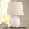 360 Lighting Ellen 21" High Sculptured Small Mid Century Modern Coastal Accent Table Lamp White Ceramic Single Living Room Bedroom Bedside Nightstand -360 Lighting GUEST 4998b863 fff6 410a b024 7f69d5241b31