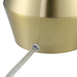 360 Lighting Marty Modern Accent Table Lamps 14 3/4" High Set Of 2 Brass Metal White Cylinder Shade For Bedroom Bedside Nightstand Office Kids House -360 Lighting GUEST 4a7cb6d5 8ff4 4058 8ac7 7acaf516b35c