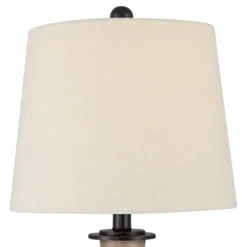 360 Lighting Fernbank 23 1/2" High Small Farmhouse Rustic Accent Table Lamps Set Of 2 USB Port Brown Bronze Finish Metal Living Room Charging -360 Lighting GUEST 4ab1be5a 4d74 460b 9d42 9e727e2e06a3