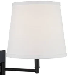 360 Lighting Lanett Modern Swing Arm Wall Lamps Set Of 2 Black Plug-in Light Fixture With USB Charging Port White Lamp Shade For Bedroom Living Room -360 Lighting GUEST 4af2d0ab df47 4692 9718 401eb470ffa7