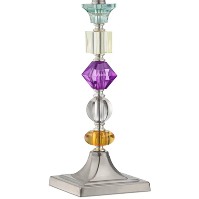 360 Lighting Bijoux Modern Table Lamp 25 1/2" High Multi Colored Stacked Gem Purple Shade For Bedroom Living Room Bedside Nightstand Office Family 6 360 Lighting Bijoux Modern Table Lamp 25 1/2" High Multi Colored Stacked Gem Purple Shade For Bedroom Living Room Bedside Nightstand Office Family - Image 4