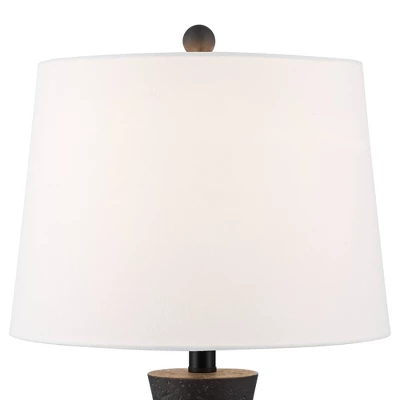 360 Lighting Fiona 24 1/2" High Mid Century Modern Table Lamps Set Of 2 USB Port Black Metal White Shade Living Room Charging Bedroom Bedside House 8 360 Lighting Fiona 24 1/2" High Mid Century Modern Table Lamps Set Of 2 USB Port Black Metal White Shade Living Room Charging Bedroom Bedside House - Image 6