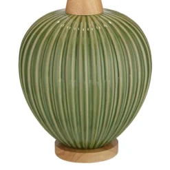 360 Lighting Sevilla 29" Tall Mid Century Modern End Table Lamp Green Ceramic Single Living Room Bedroom Bedside Nightstand House Oatmeal Shade -360 Lighting GUEST 4d2f3bda a3fb 431d b056 6004d4cc8e61