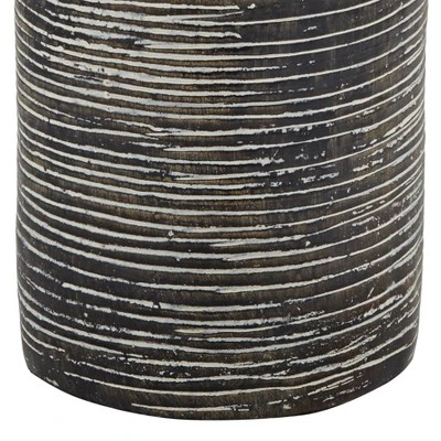 360 Lighting 24" High Mid Century Modern Farmhouse Rustic Table Lamps Set Of 2 Black Finish Oatmeal Shade Living Room Bedroom Bedside Nightstand House 6 360 Lighting 24" High Mid Century Modern Farmhouse Rustic Table Lamps Set Of 2 Black Finish Oatmeal Shade Living Room Bedroom Bedside Nightstand House - Image 4