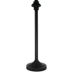 360 Lighting Carter Rustic Farmhouse 3 Piece Table Floor Lamp Set Black Metal Cream Fabric Tapered Drum Shade For Living Room Bedroom Office House -360 Lighting GUEST 4e3a7ef4 7ea9 41da b1c2 494c47b18403