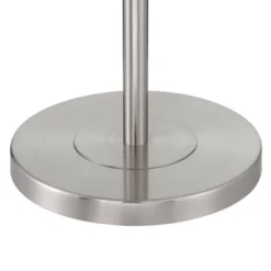 360 Lighting Shasta Modern 62 1/2" Tall Standing Floor Lamp Skinny Pole Silver Clear Glass Brushed Nickel Finish Living Room Bedroom House Reading -360 Lighting GUEST 51a0e1a5 c9a4 4293 99d5 53b742c2c846