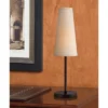 360 Lighting Modern Table Lamp 26" High Espresso Bronze Metal Off White Linen Cone Shade For Bedroom Living Room House Home Bedside Nightstand Office