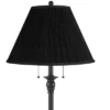 360 Lighting Dyna Traditional 58" Tall 2-Light Standing Floor Lamp Skinny Pole Pull Chain Black Finish Living Room Bedroom House Pleated Black Shade -360 Lighting GUEST 546a5754 ea17 49d2 bbe1 4ab0279da5e0