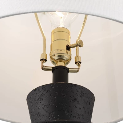 360 Lighting Fiona 24 1/2" High Mid Century Modern Table Lamps Set Of 2 USB Port Black Metal White Shade Living Room Charging Bedroom Bedside House 10 360 Lighting Fiona 24 1/2" High Mid Century Modern Table Lamps Set Of 2 USB Port Black Metal White Shade Living Room Charging Bedroom Bedside House - Image 8