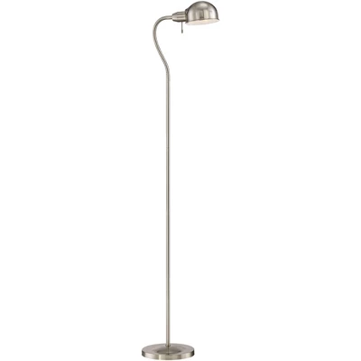 360 Lighting Modern Task Floor Lamp With USB Charging Port 61" Tall Satin Nickel Adjustable Gooseneck Arm For Living Room Reading 8 360 Lighting Modern Task Floor Lamp With USB Charging Port 61" Tall Satin Nickel Adjustable Gooseneck Arm For Living Room Reading - Image 6