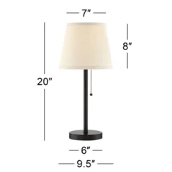 360 Lighting Modern Desk Table Lamp With Hotel Style USB And AC Power Outlet In Base 20" High Bronze Metal Oatmeal Drum Shade For Bedroom Office 15 360 Lighting Modern Desk Table Lamp With Hotel Style USB And AC Power Outlet In Base 20" High Bronze Metal Oatmeal Drum Shade For Bedroom Office -360 Lighting GUEST 5891034f df1a 47c7 97c8 035675024370