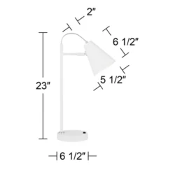 360 Lighting Chase 23" High Small Modern Desk Lamps Set Of 2 USB Port White Metal Home Office Living Room Charging Bedroom Bedside Nightstand 12 360 Lighting Chase 23" High Small Modern Desk Lamps Set Of 2 USB Port White Metal Home Office Living Room Charging Bedroom Bedside Nightstand -360 Lighting GUEST 58d113e1 d82a 4a51 a1dc e2740a38295f