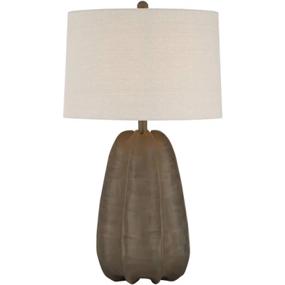 360 Lighting Calabasa 30" Tall Large Modern End Table Lamp Chocolate Brown Finish Single White Shade Living Room Bedroom Bedside Nightstand House 10 360 Lighting Calabasa 30" Tall Large Modern End Table Lamp Chocolate Brown Finish Single White Shade Living Room Bedroom Bedside Nightstand House - Image 8