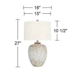 360 Lighting Astaire 27" Tall Urn Jar Farmhouse Rustic Table Lamp Weathered Vintage Finish Single White Shade Living Room Bedroom Bedside Nightstand 15 360 Lighting Astaire 27" Tall Urn Jar Farmhouse Rustic Table Lamp Weathered Vintage Finish Single White Shade Living Room Bedroom Bedside Nightstand -360 Lighting GUEST 5c15c232 20ff 4ffe bdf3 fb60715ef191