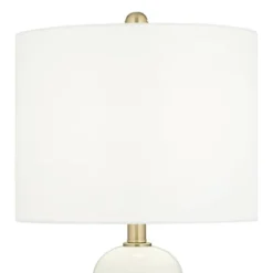 360 Lighting Draper 26" High Modern Coastal Table Lamps Set Of 2 White Ceramic Living Room Bedroom Bedside Nightstand House Office Home Reading -360 Lighting GUEST 5d504515 7252 4593 81d4 8ce5e8523210