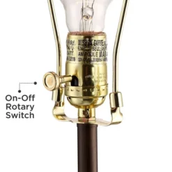 360 Lighting Todd Modern Table Lamps 30" Tall Set Of 2 Bronze With USB And AC Power Outlet In Base Oatmeal Shade For Bedroom Living Room Bedside Desk -360 Lighting GUEST 5d9ec55c a11e 4e96 a6dc fe3d458cff79