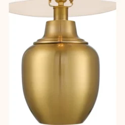 360 Lighting Becca 22" High Urn Small Modern Accent Table Lamps Set Of 2 Gold Brass Finish Metal White Shade Living Room Bedroom Bedside Nightstand -360 Lighting GUEST 5ef783c3 8b59 4f2f 9157 0b5e3f76d5e1