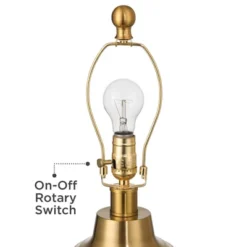 360 Lighting Becca 22" High Urn Small Modern Accent Table Lamps Set Of 2 Gold Brass Finish Metal White Shade Living Room Bedroom Bedside Nightstand -360 Lighting GUEST 5f4b999a a19b 419b 9132 ff53f51184a2