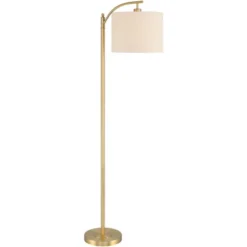360 Lighting Modern Downbridge Floor Lamp 61 1/2" Tall Warm Gold Metal Off-White Linen Drum Shade For Living Room Reading Bedroom 14 360 Lighting Modern Downbridge Floor Lamp 61 1/2" Tall Warm Gold Metal Off-White Linen Drum Shade For Living Room Reading Bedroom -360 Lighting GUEST 600eb201 2466 49b5 8dfc a11f9b237f06