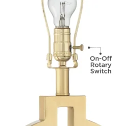 360 Lighting Modern Table Lamps 28 1/2" Tall Set Of 2 With USB Charging Port Brushed Gold Open Ring White Shade For Bedroom Living Room House Bedside -360 Lighting GUEST 63ae832f 72a7 4aa1 8e09 1524ca85b580