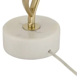 360 Lighting Liza 26 1/2" Tall Luxe Modern Glam Table Lamps Set Of 2 Gold Living Room Bedroom Bedside Nightstand House Kitchen Entryway White Shade -360 Lighting GUEST 63e8595d 9fb2 44fc 808a 267883425d49