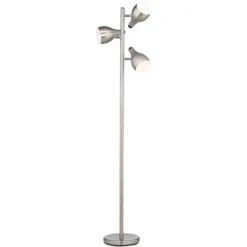 360 Lighting Modern Floor Lamp 3-Light Tree 64" Tall Brushed Steel Adjustable Shades For Living Room Reading Bedroom Office -360 Lighting GUEST 691f179f 1837 452f aabd 813472c42f94