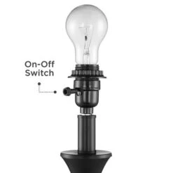 360 Lighting Joyce Modern Table Lamps 24" High Set Of 2 Black Metal White Linen Tapered Drum Shade For Bedroom Living Room Bedside Nightstand Office -360 Lighting GUEST 6d24580c 31bb 4956 bf48 a08ed38a39e4