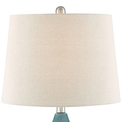 360 Lighting Kate 24 3/4" High Farmhouse Rustic Modern Table Lamps Set Of 2 Sea Foam Ceramic Living Room Bedroom Oatmeal Shade (Colors May Vary) 10 360 Lighting Kate 24 3/4" High Farmhouse Rustic Modern Table Lamps Set Of 2 Sea Foam Ceramic Living Room Bedroom Oatmeal Shade (Colors May Vary) - Image 8