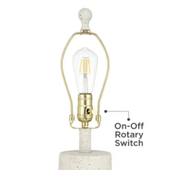 360 Lighting Jaime 27 1/2" Tall Modern Coastal Table Lamps Set Of 2 Faux White Sandstone Finish White Shade Living Room Bedroom Bedside Nightstand -360 Lighting GUEST 6ed167b4 fd86 486c b7f8 537851a18875