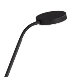 360 Lighting Taylor Modern Torchiere Floor Lamp With Side Light 72" Tall Satin Black LED Adjustable For Living Room Reading Bedroom Office House Home -360 Lighting GUEST 6f21373a d8c6 487e 9899 51cfaeadedc3