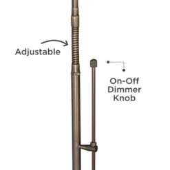 360 Lighting Regan Traditional Pharmacy Floor Lamp 59" Tall Dark Brass Metal LED Adjustable Gooseneck Head For Living Room Reading Bedroom Office -360 Lighting GUEST 70342902 c9b4 45ec 8d02 4f1bea5c6feb