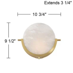 360 Lighting Barranco 9 1/2" Warm Gold And Alabaster LED Wall Sconce -360 Lighting GUEST 70da4d82 ccbc 49e7 85cc 54923046ccb5