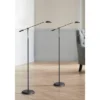 360 Lighting Arnie Modern 62" Tall Standing Floor Lamps Set Of 2 Lights Pharmacy-Style LED Adjustable Arm Black Finish Living Room Bedroom House -360 Lighting GUEST 72f4984f 5e88 4268 83d9 9acffcb4d968