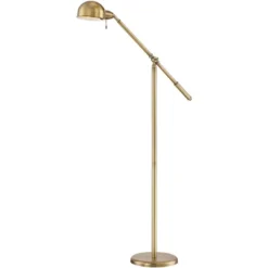 360 Lighting Dawson Traditional 55" Tall Standing Floor Lamps Set Of 2 Lights Boom Arm Pharmacy Adjustable Gold Metal Antique Brass Finish Living Room -360 Lighting GUEST 74193b0c 9177 4246 b635 fffe5346646d