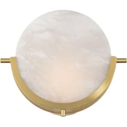 360 Lighting Barranco 9 1/2" Warm Gold And Alabaster LED Wall Sconce -360 Lighting GUEST 74973d1a 17c7 4be3 bd56 383da1109965